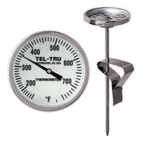 BIG Green Egg, Primo, Komodo, Grill Dome, or other Kamado-style Replacement Thermometer LT225R, 5 inch stem, 150/750 degrees F