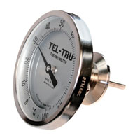 Sanitary Bimetal Thermometer with 5" dial and back connection, SGT500R