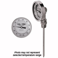 BC350R Bottom Connect Thermometer, 3 inch dial