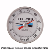 MM325R Back Connected Thermometer, 3 inch dial, Min AND Max Temperature Indicator