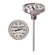 Barbecue Thermometer, 3 inch aluminum dial UT300, 2-1/2 inch stem, 50/550 degrees F