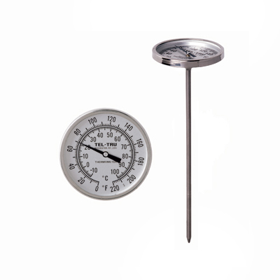 0 - 180 Degree F 1-3/4 Face 8 Stem Teltru GT100R Series 16100855AFEE1AA  Thermometer, Thermometers & Temperature Gauges, Gauges, Water Pumps