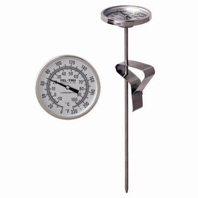 Black Dial Grill Hood Thermometer Tel-Tru BQ225 