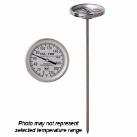 Refrigerator/Freezer Thermometer GT100R, 1-3/4 inch dial, 8 inch stem, -40/160 degrees F