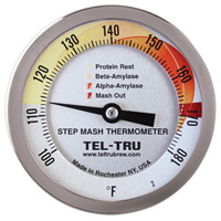 GT300R Step Mash Thermometer, 3 inch dial